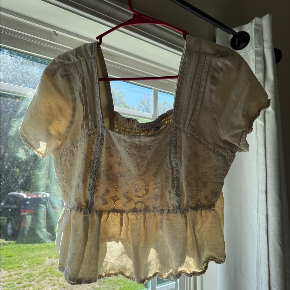 Elegant Cream Women's Top